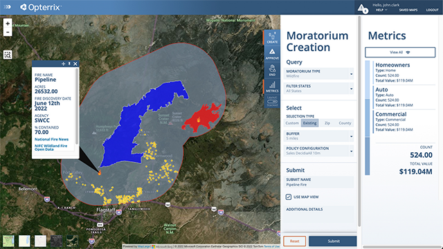 Wildfire Moratorium from Pipeline Fire - June 12, 2022