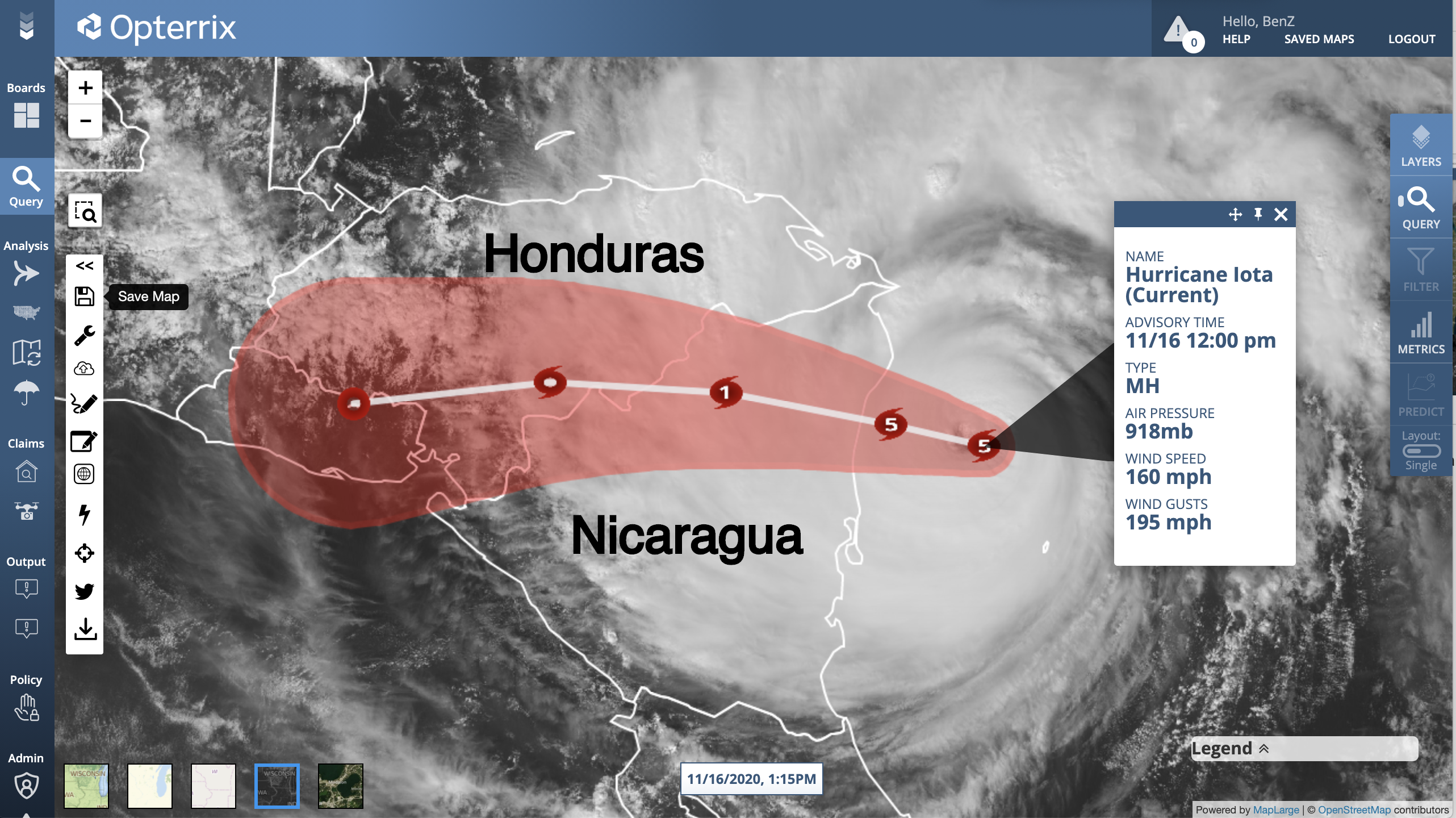 Hurricane Iota Intensifies While Approaching Central America