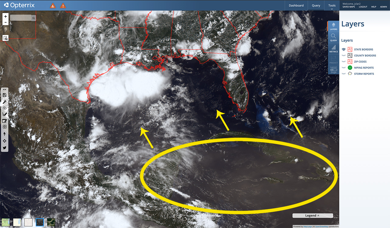 Saharan dust cloud to affect southeastern United States by Friday