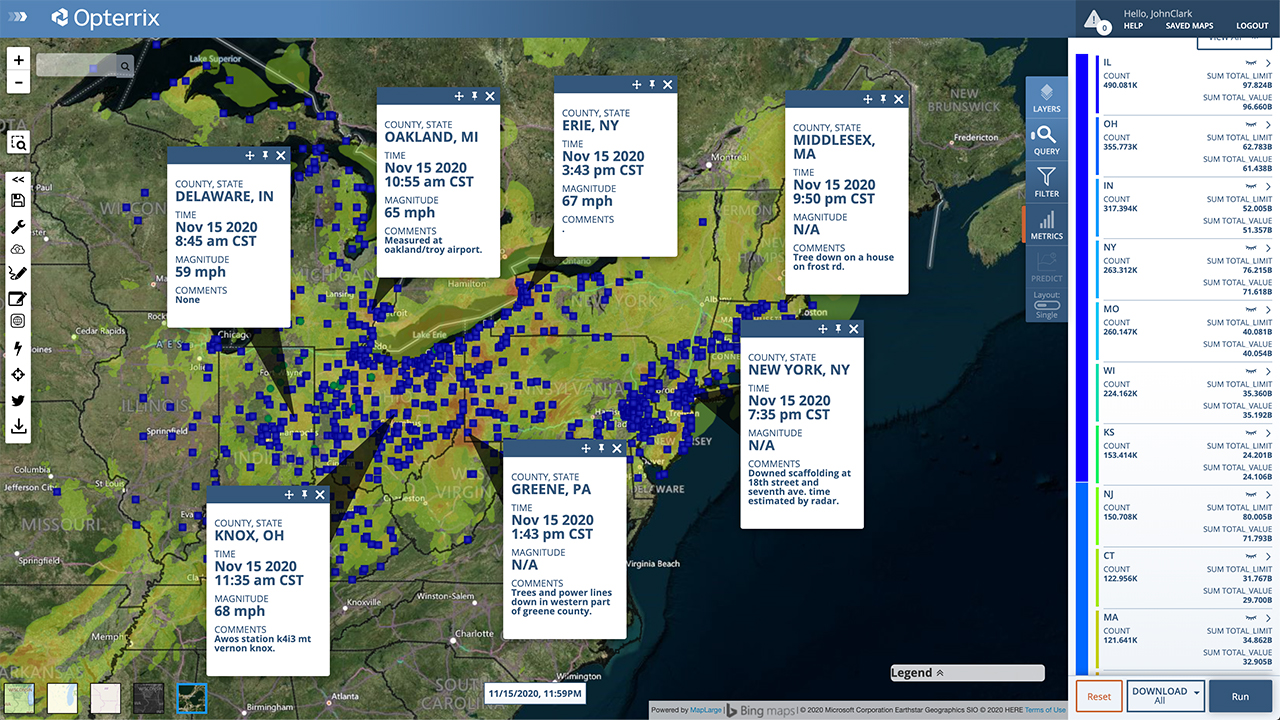 Wind storm causes widespread damage From Midwest to Northeast