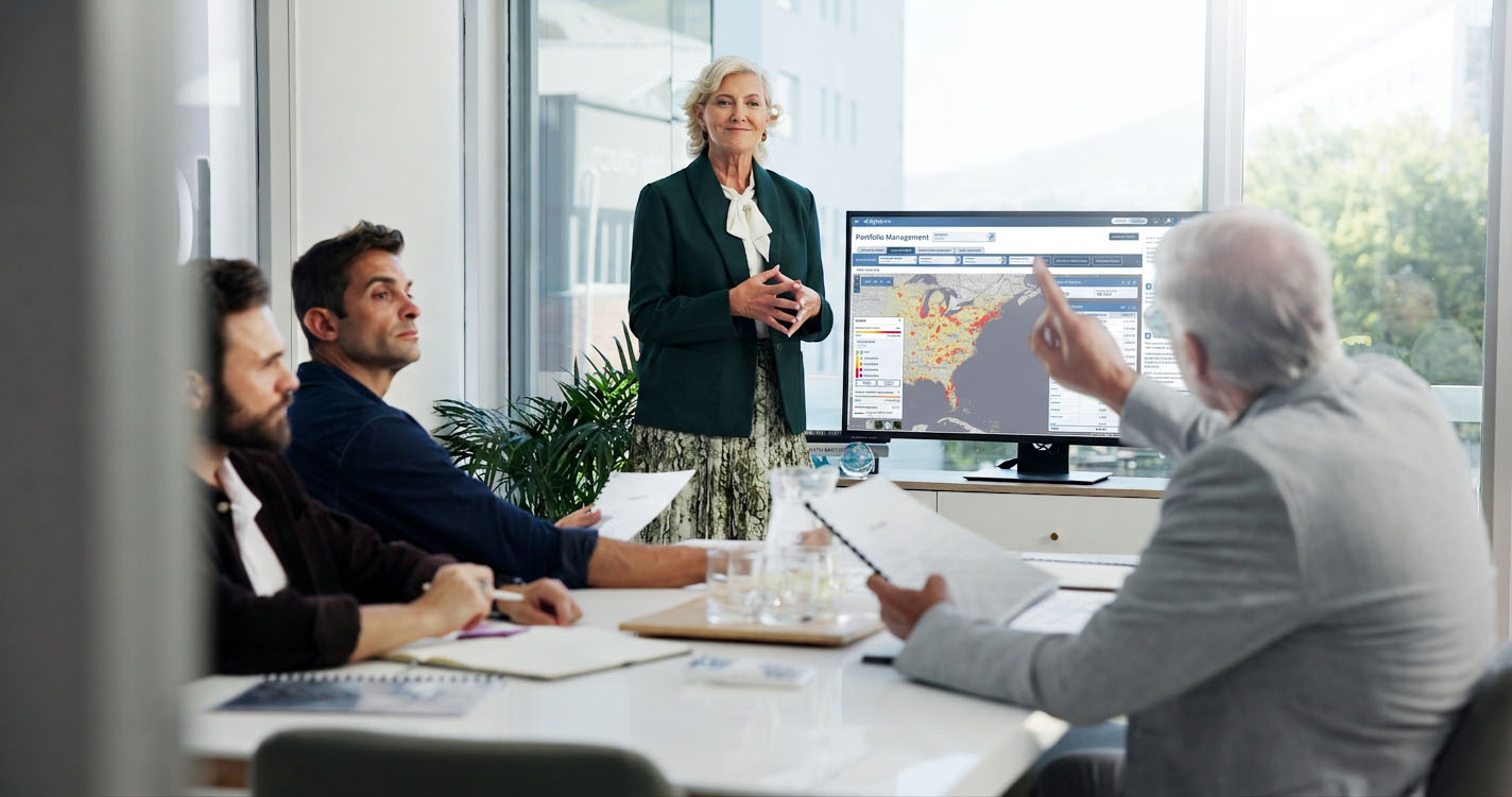 Opterrix Portfolio Management exposure analysis presented in a board meeting